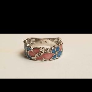 925 stamped silver butterfly ring various sizes